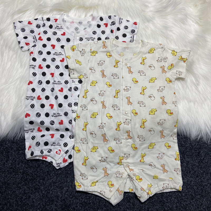 日单夏季婴幼儿全棉连体衣爬服