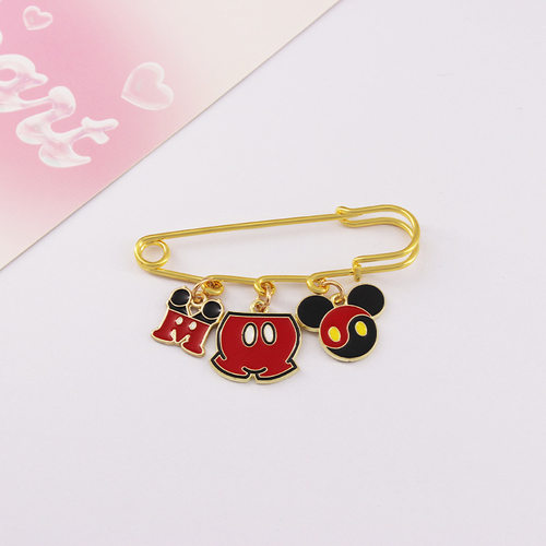 米奇米妮卡通胸针ins风米