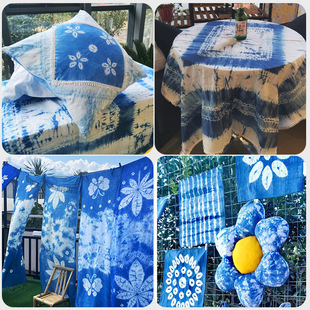 纯棉白坯布服装 设计裁剪桌布扎染桌布拍照背景布布料蓝染白布