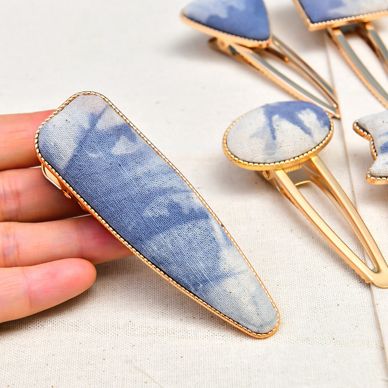 暑假研学蓝染发饰发夹diy