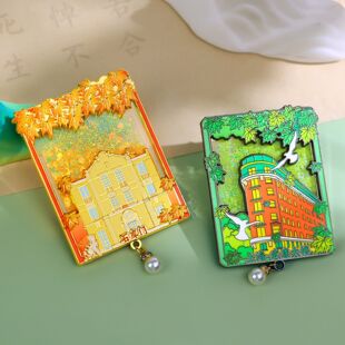 上海流沙冰箱贴城市风景旅游武康大楼和平饭店外滩豫园文创小礼品