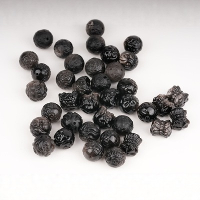 银曜石回纹珠配珠diy项链