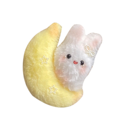 会吱吱叫发光月亮兔毛绒