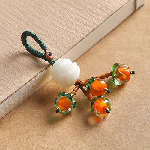 柿柿如意手机链菩提莲花挂饰吊坠