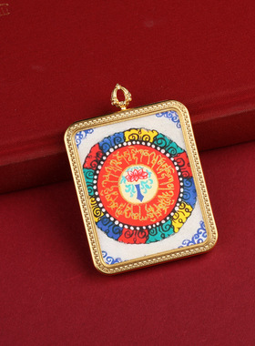 唐卡半手绘描金新款莲花