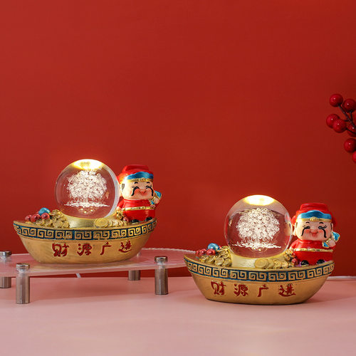 发财树内雕发光照明小夜