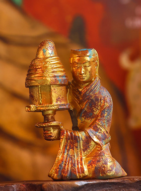 立体国风做旧仿古金属磁吸冰箱贴旅游博物馆文创长信宫灯冰箱贴