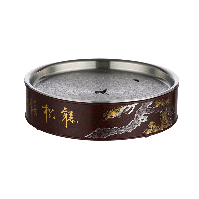 茶道复古电木日式风圆形壶承