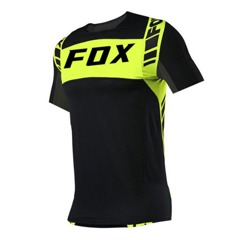 2025夏季新款fox山地车越野速降服摩托车短袖网眼面料速干透气