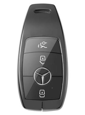 适用奔驰e300l钥匙套E级C级c260l/c200l/a200l/glc300l/gla200壳0