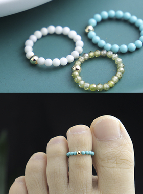 原创手工百搭纯银韩版性感脚趾环