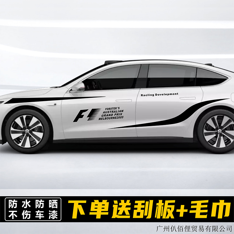 适用蔚来ET7汽车拉花贴纸蔚来ET5车身彩条个性改装饰贴画专用车贴