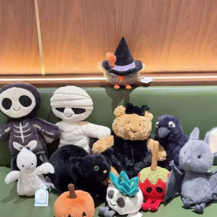 英国Jellycat搞怪毛绒玩具礼物玩偶公仔送礼万圣节新品
