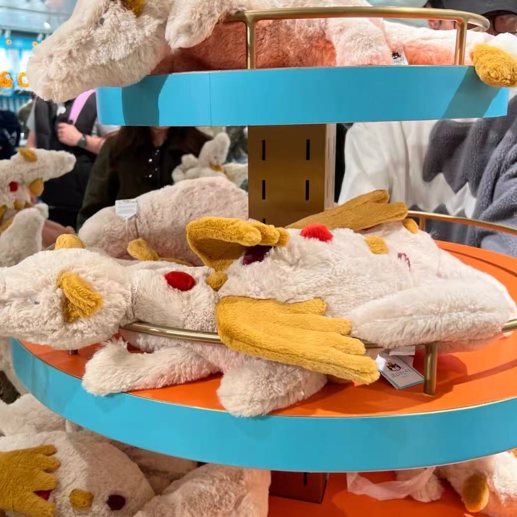 英国限定jellycat三色Opalite蛋白石龙毛绒玩具 安抚玩偶