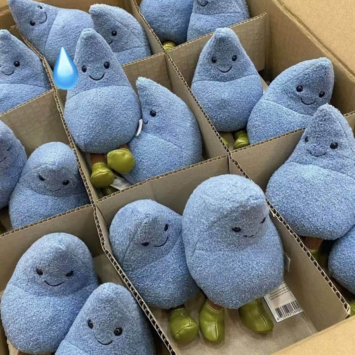 JELLYCAT英国趣味开心雨滴玩偶娃娃陪伴安抚毛绒陪伴公仔春夏新品