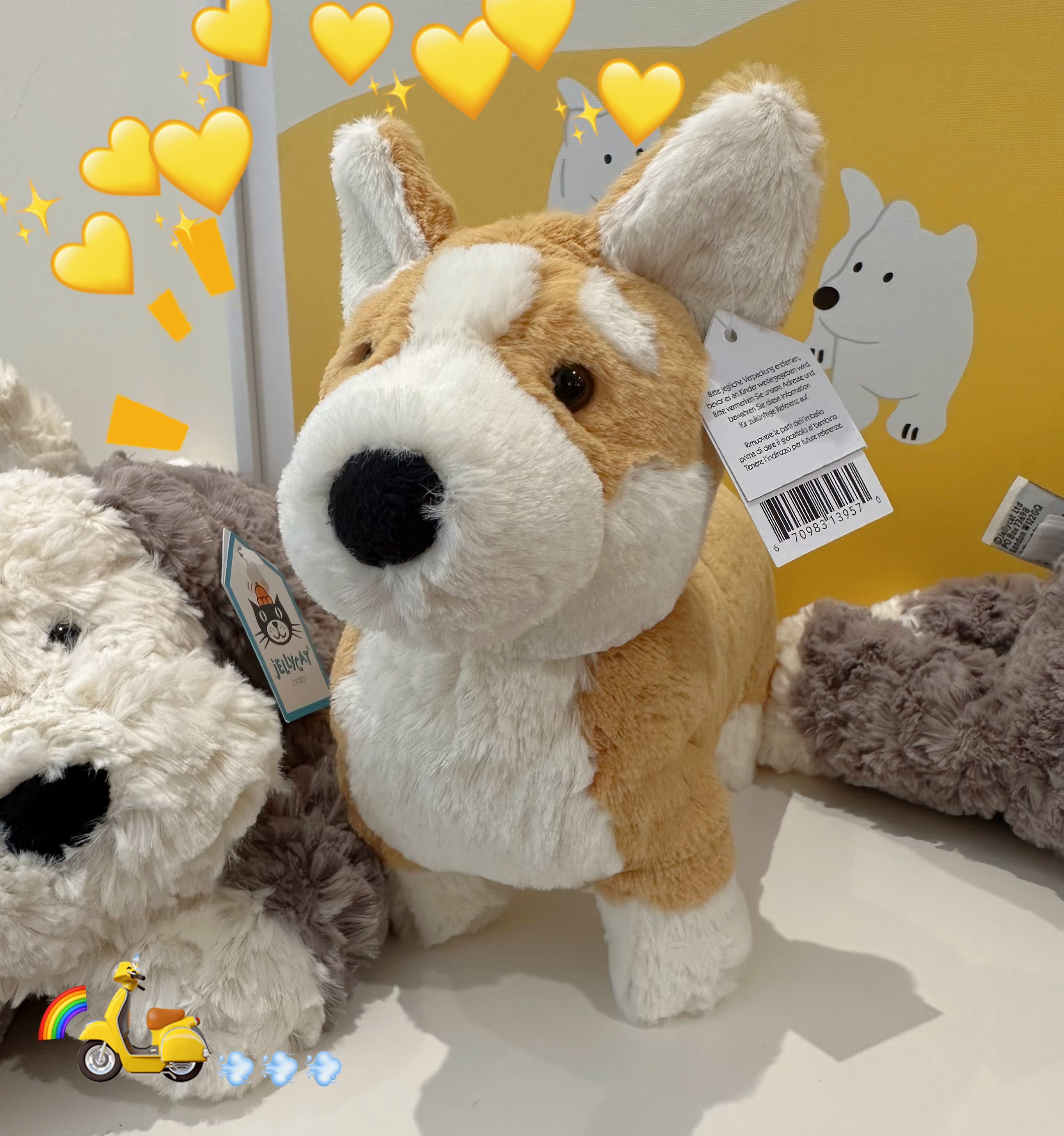 jellycat正品英国代购贝蒂柯基 betty corgi狗狗毛绒玩具