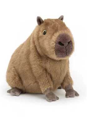 Jellycat2024卡皮巴拉新品克莱德水豚高迪豚鼠玩偶毛绒玩具