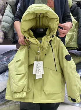 布芮欧2025冬款男女童冲峰衣连帽90绒洋气羽绒服儿童外套潮18137