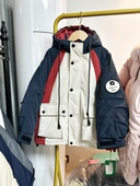 男女儿童韩版 吾束童装 2024冬新款 大口袋加棉连帽冲锋衣外套66501