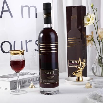 柔必思巧克力葡萄酒英国进口女士网红rubis礼物酒礼盒精品甜红酒