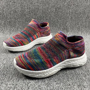 休闲鞋 外贸清仓女鞋 爆米花时尚 宽脚大码 镂空透气单网一脚蹬懒人鞋