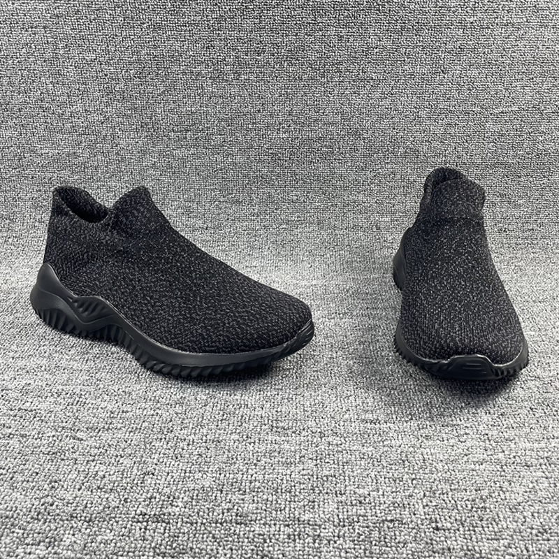男鞋外贸跨境一脚蹬飞织透气低帮豆豆懒人鞋轻便舒适全黑休闲单鞋,流行男鞋,网面鞋,淘宝优惠券,粉丝福利购,淘宝优惠卷