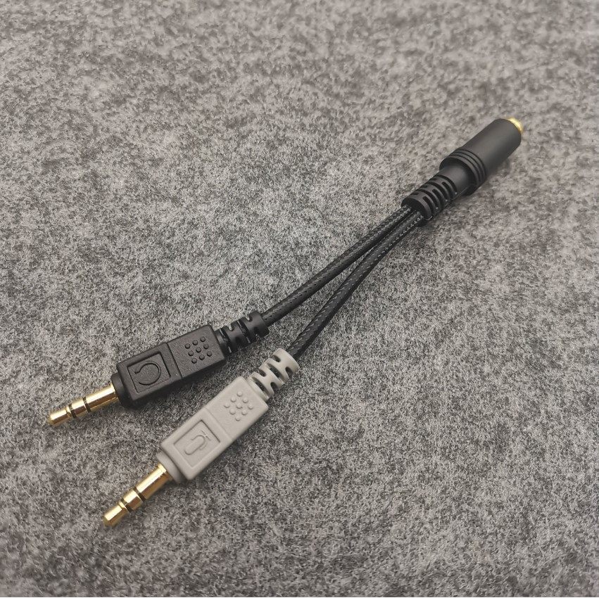 电脑耳机转接线头麦克风二合一转换手机耳麦分线器音频一分二