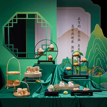 新中式甜品台摆件婚礼订婚展示架子下午茶歇蛋糕盘宝宝宴周岁摆台
