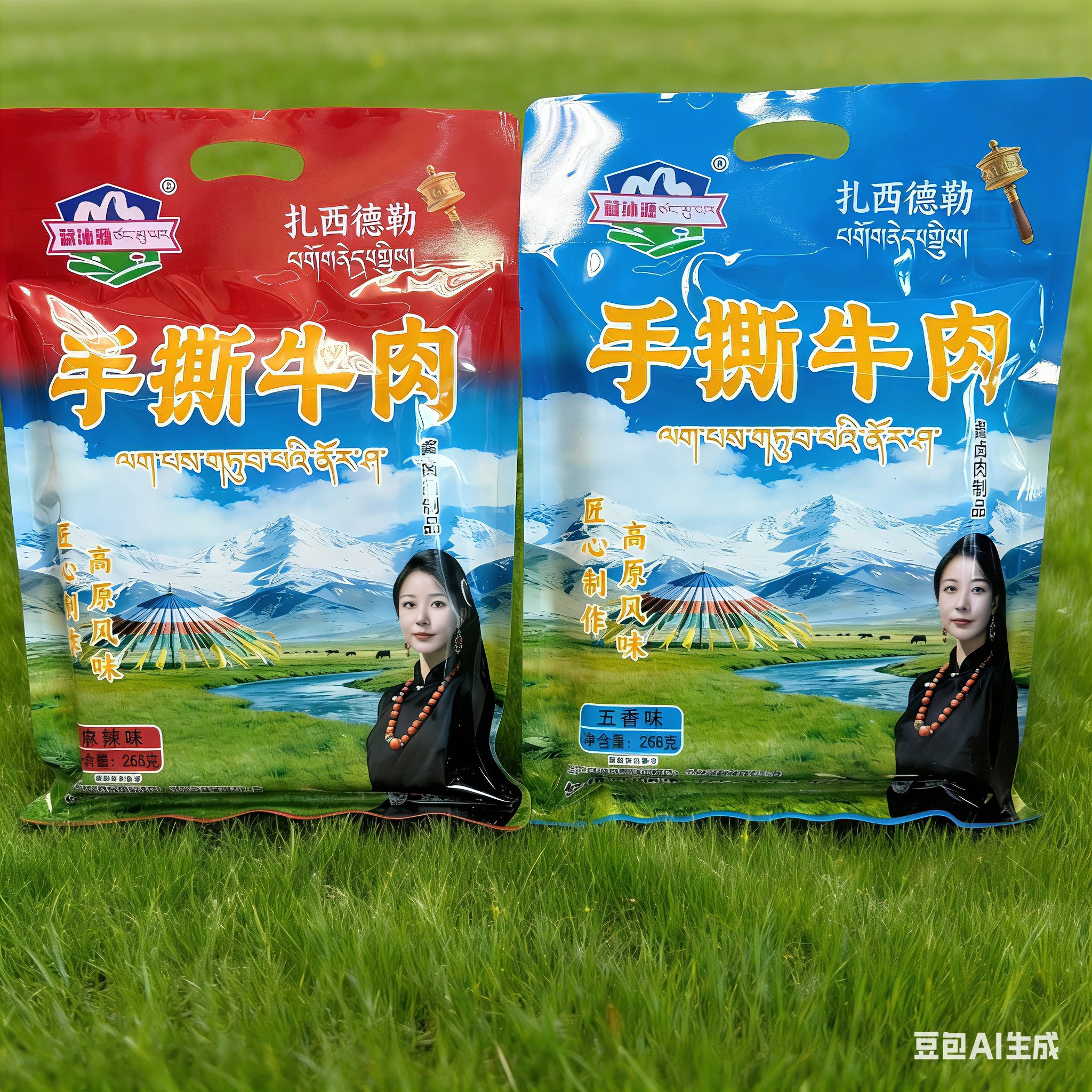 阿坝九寨沟特产手撕牛肉268g麻辣五香味景区同款独立包装车销爆款