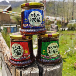 阿坝九寨沟松潘特产康秘藏情奇彩藏旅牦牛肉酱麻辣牛肉下饭酱230g