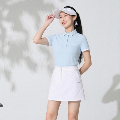 EAGEGOF儿童高尔夫上装 凉感短袖女童t恤夏青少年衣服POLO衫新款