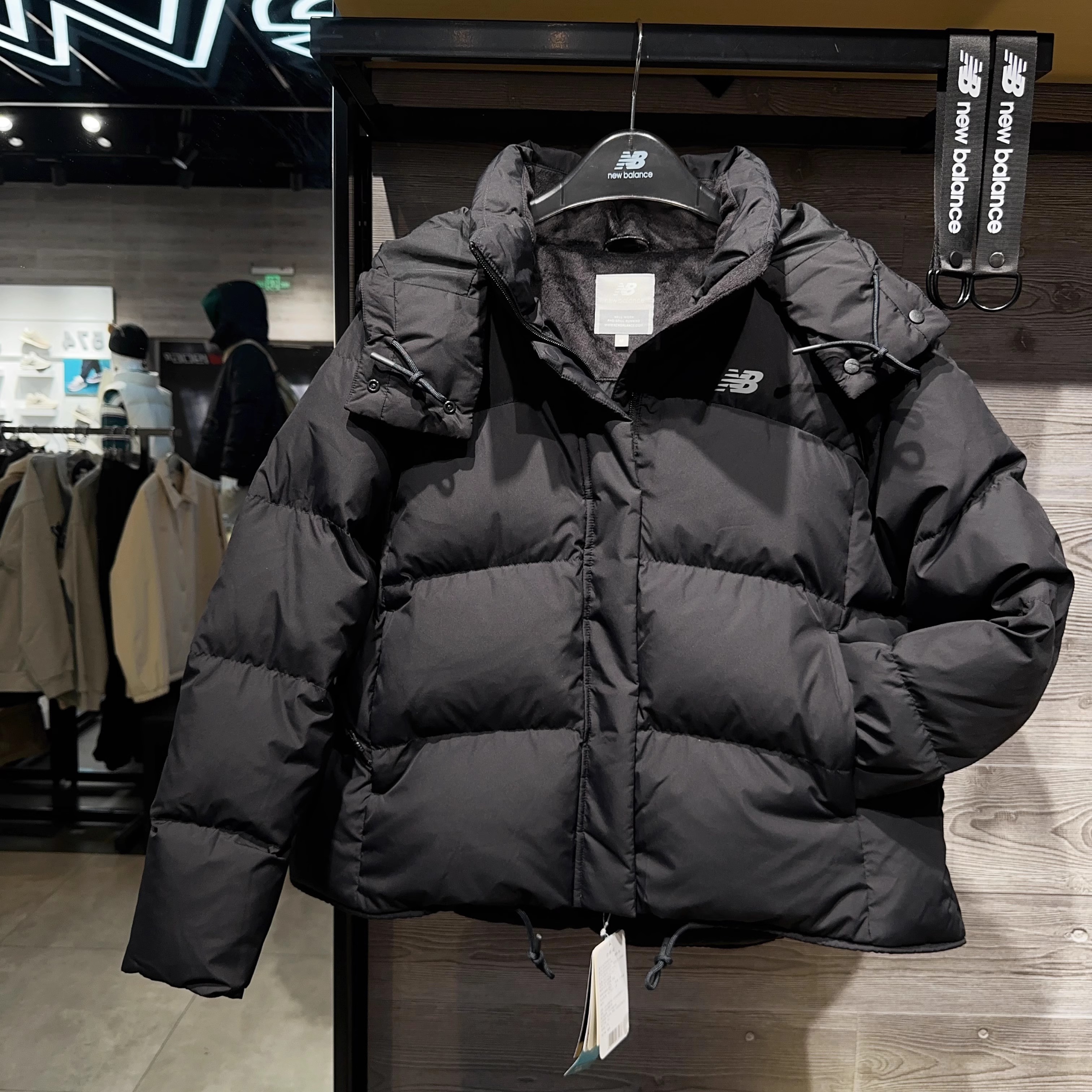 NB女款可拆卸连帽鸭绒羽绒服外套