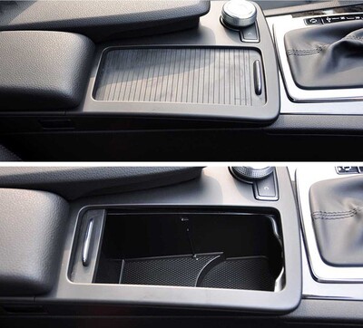 适配奔驰水杯架拉帘C180 C200 E200 E260 E300中控台拉链装饰盖板