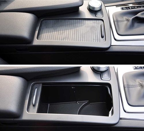 适配奔驰水杯架拉帘C180 C200 E200 E260 E300中控台拉链装饰盖板