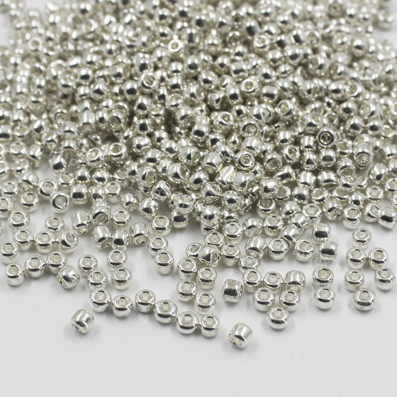 优质米珠2mm银色珠子diy手工材料古风饰品流苏散珠手链串珠隔珠