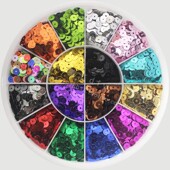 6mm平片diy手工饰品刺绣银底中孔亮片珠片刺绣钩针串珠片材料包斤