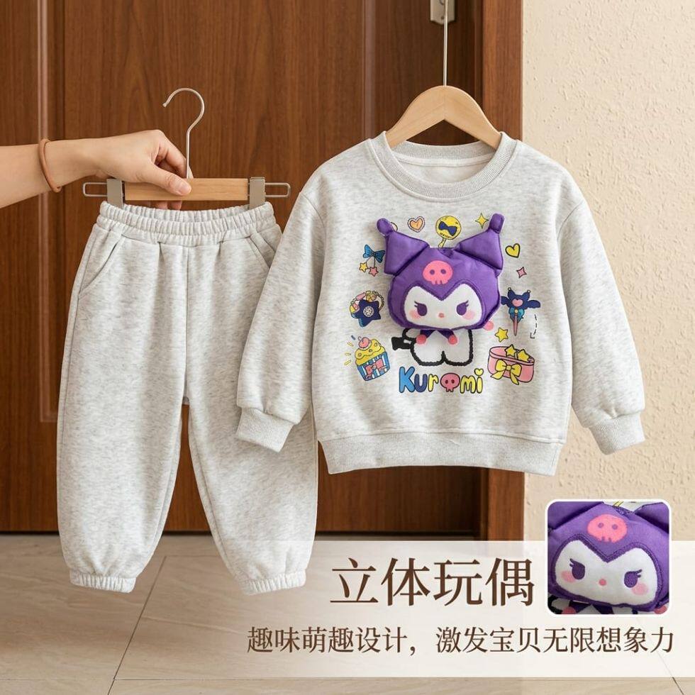 (亮灯带响)女童纯棉加绒