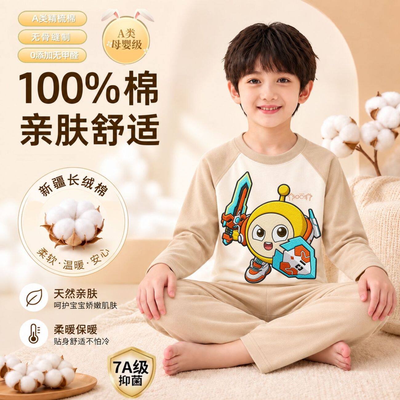 蛋仔派对男童秋冬新疆纯