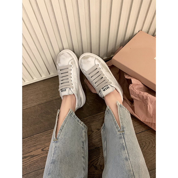 miu风新款厚底小脏鞋女