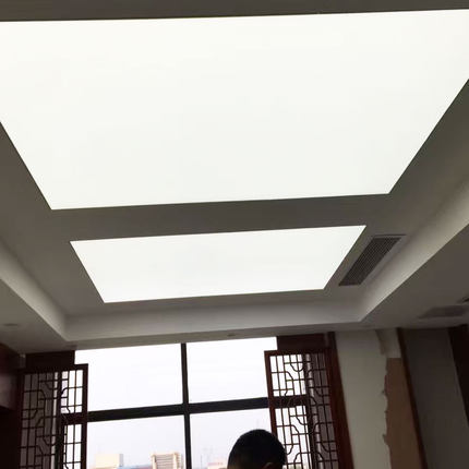 高清UV软膜吊顶天花白色透光膜发光膜4S汽车工位客厅酒店吊顶灯箱