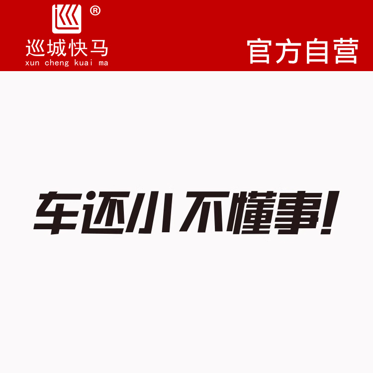 车还小不懂事个性文字创意车贴