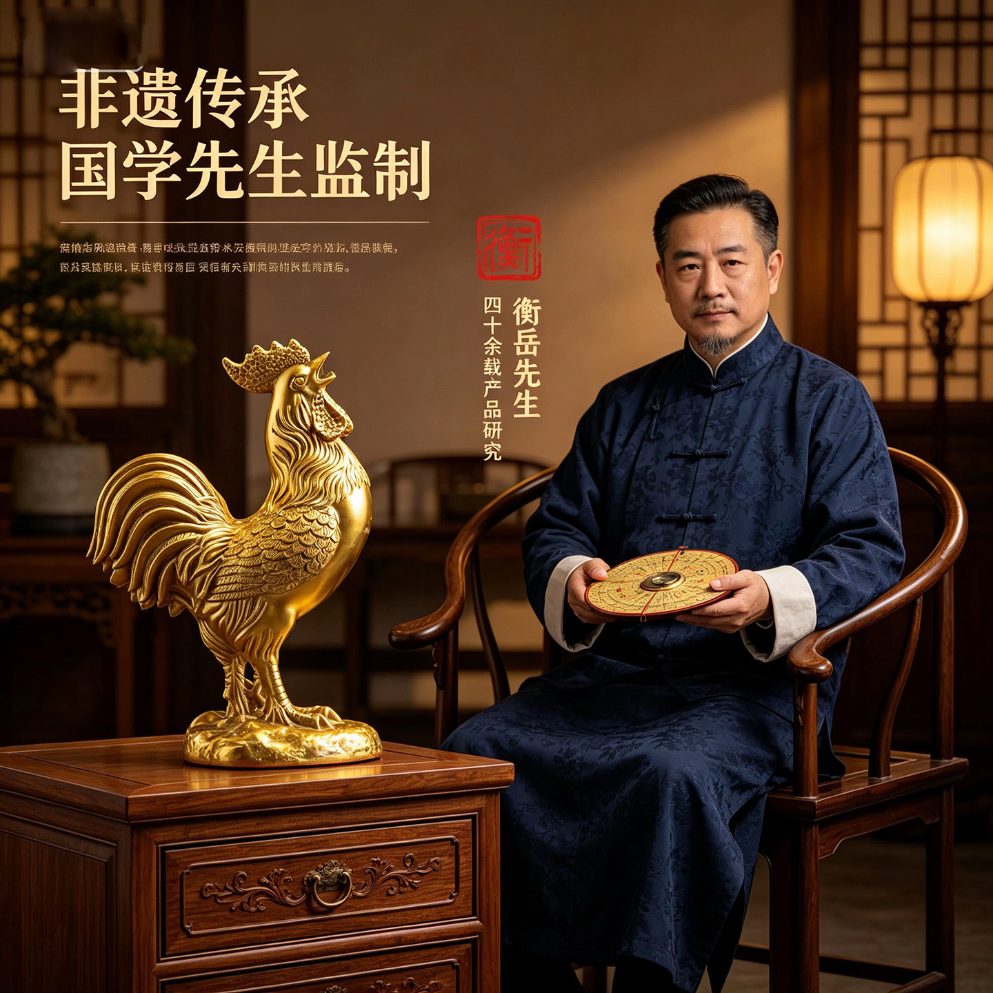 黄铜公鸡摆件生肖鸡元宝鸡金鸡报晓大号家居店铺办公室装饰品送礼