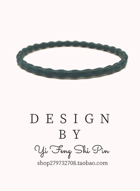 小清新高弹力发饰黑色基础打底发圈扎头发藕节橡皮筋细发绳女头绳