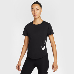 Nike/耐克黑色圆领短袖运动T恤女休闲舒适修身HV2773-010-353