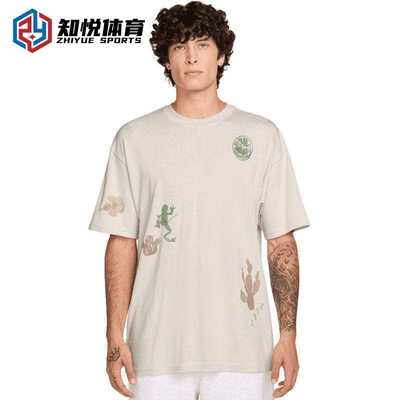 Nike耐克男装趣味动物图案纯棉圆领短袖T恤休闲风 II3730-030-502