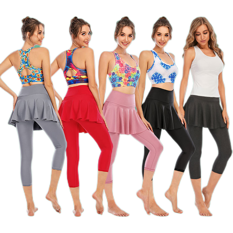 女士高尔夫网球裙运动健身七分裤