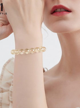 天然黄水晶手链女款轻奢高级感