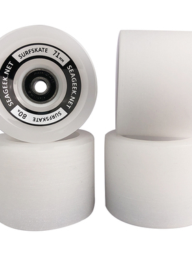 双旦捡漏：陆地冲浪滑板 炫白闪光轮 炫光轮1套4个含轴承 70X51MM