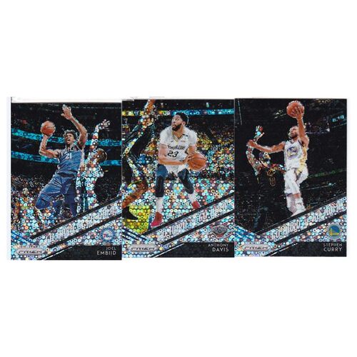 NBA球星卡 恩比德 安东尼戴维斯 库里泡泡折射panini18-19prizm