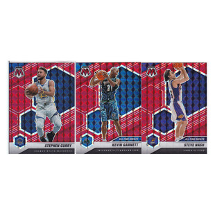 球星卡 斯蒂芬库里 加内特 纳什 红格子折射帕尼尼20-21mosaic